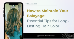 Image of a woman with beautifully maintained balayage hair, showcasing rich, blended colors from roots to tips, illustrating essential tips for long-lasting hair color.